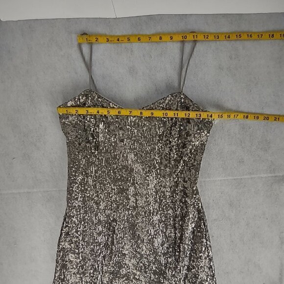 Banana Republic L’wren Scot Silver Sequin Wiggle Cocktail Dress Size 6P (NWT) - Picture 8 of 15